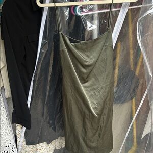 Olive Green Slip Dress